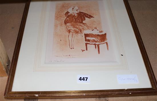 Framed print by Louis Icart Le Chaudron